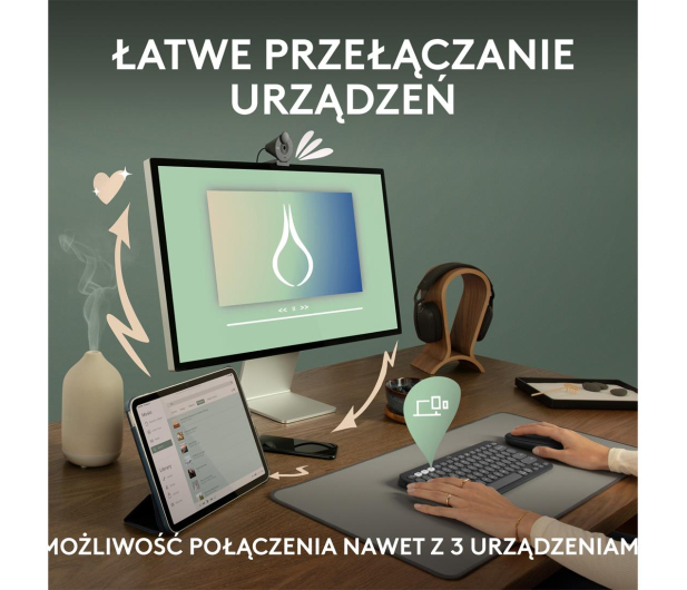 LOGITECH K380s Pebble Keys 2 biały 920-011852 - 1172751 - zdjęcie 7